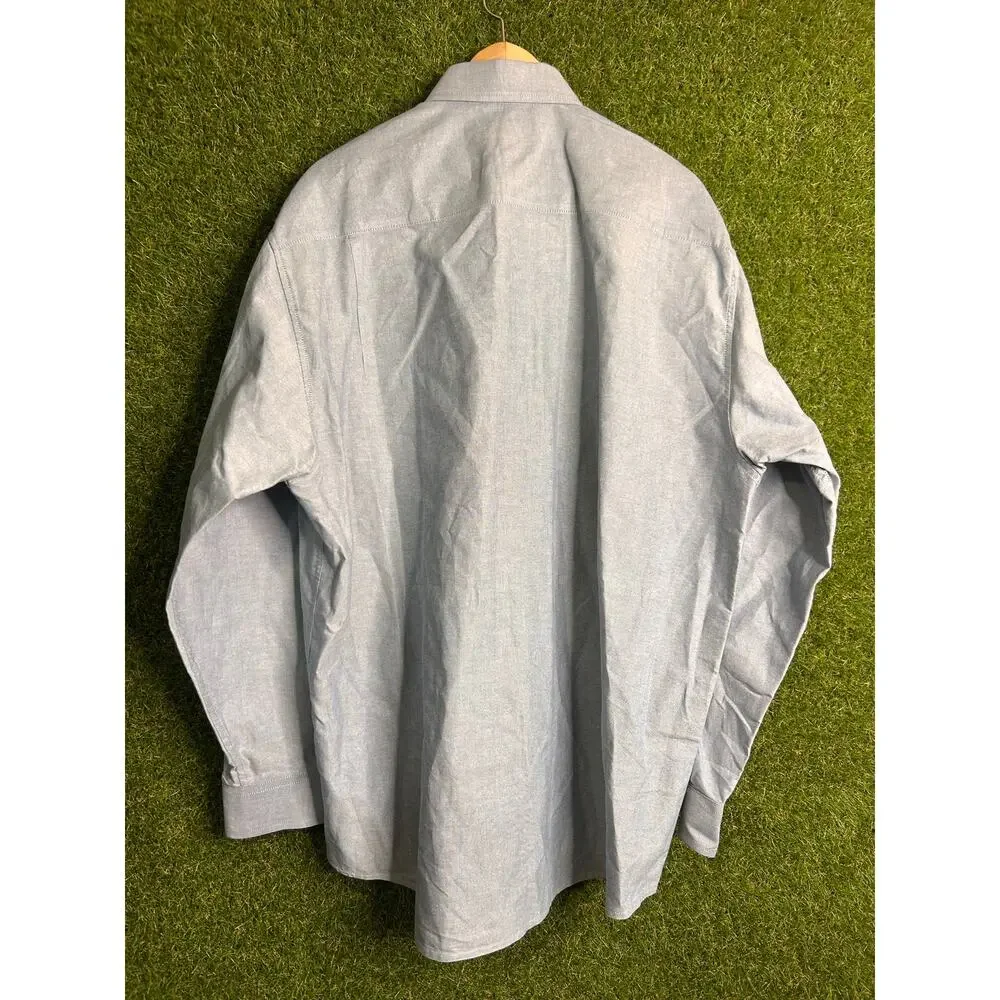 Polo Ralph Lauren Classic Oxford Button-Down‎ Shirt Gray Long Sleeve Size 44